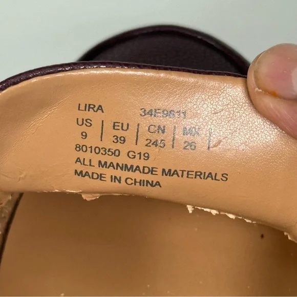 Calvin Klein Lira Loafer Women's Shoes Burgundy Size 9 Good Used Condition - Picture 5 of 11